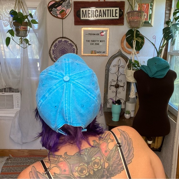 Florida Gulf Coast Beach Vacation Hat Two tone Blue Lightweight one Size - Picture 11 of 12